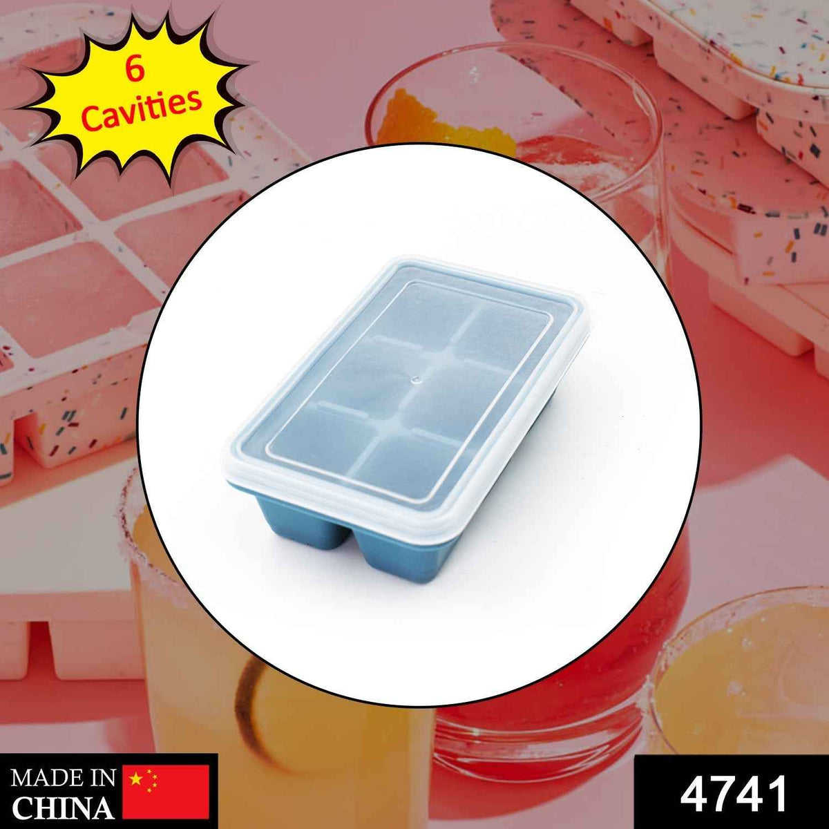 Silicone Ice Tray – Flexible 6-Grid Ice Maker for Home |