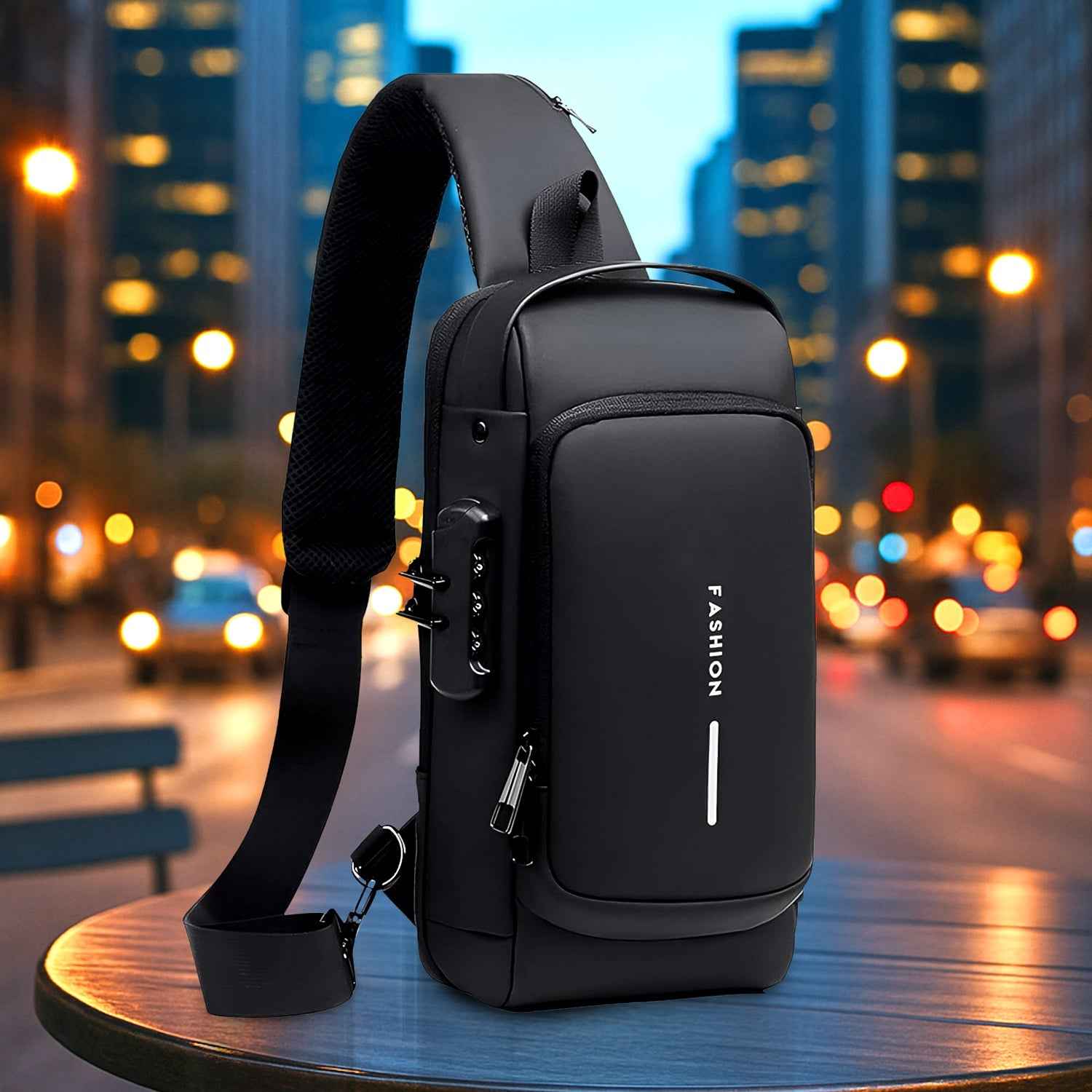 Anti-Theft Crossbody Sling Bag – Secure USB Charging Port