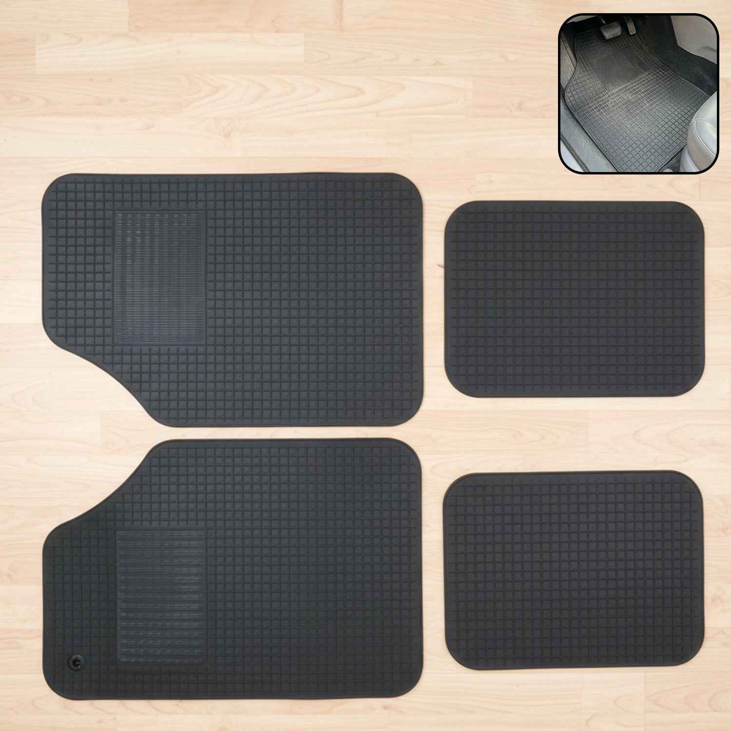 Universal Heavy Duty Car Floor Mat Set – All-Weather Vehicle Protection