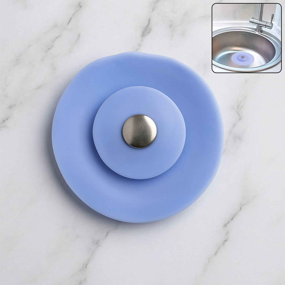 Silicone Sink Strainer & Stopper – Durable 2-in-1 Kitchen Protection