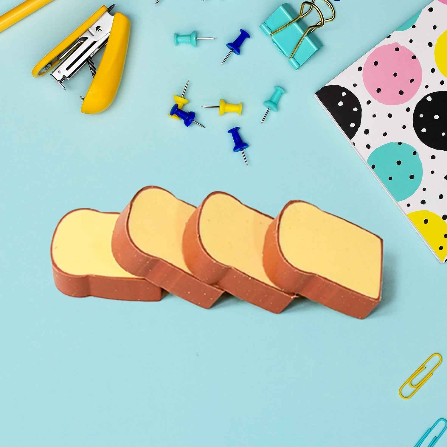 Toast Bread Eraser – Cute 3D Food Design for Kids | TinyTrendy