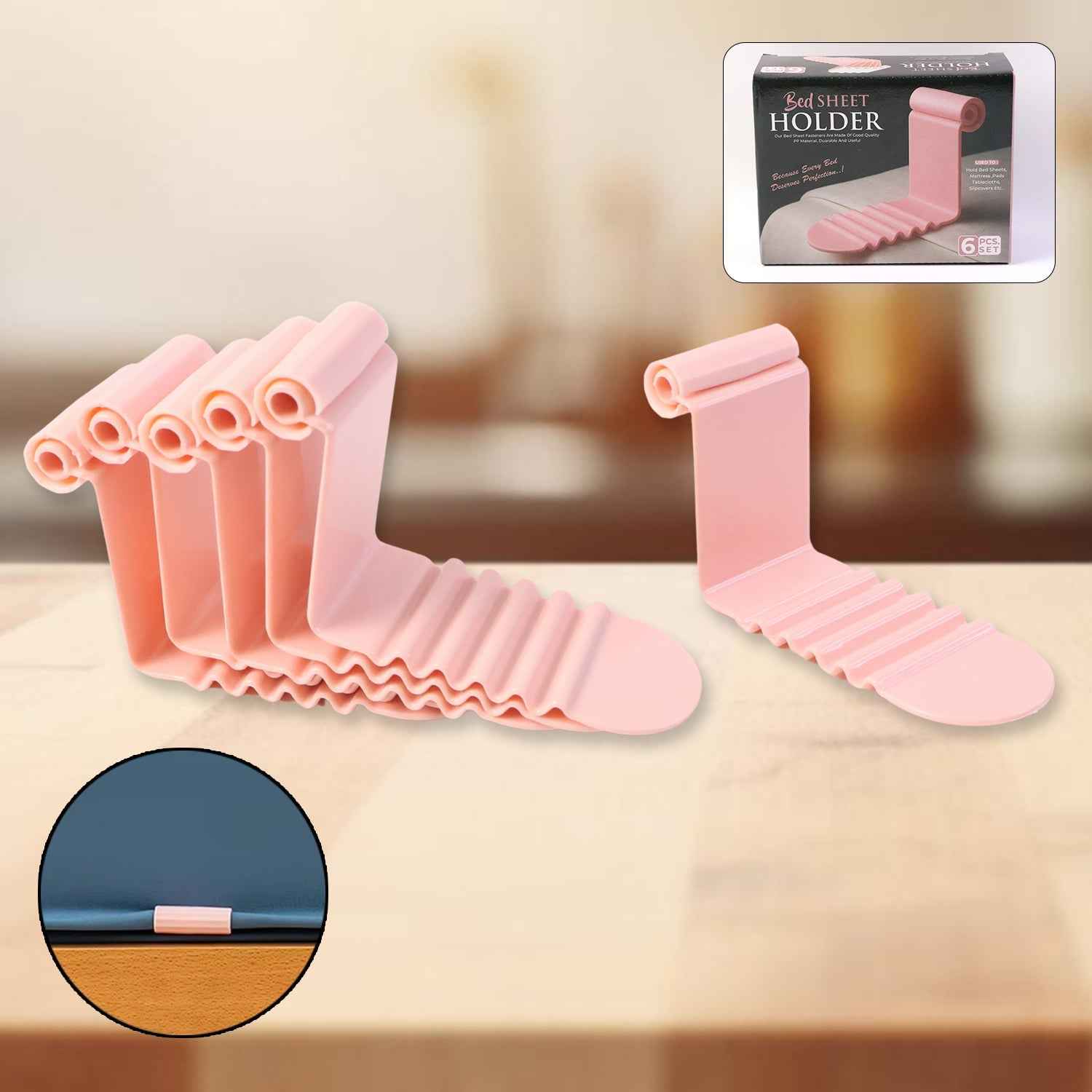 Bed Sheet Holder Clips – 6 Strong Universal Anti-Slip Clips