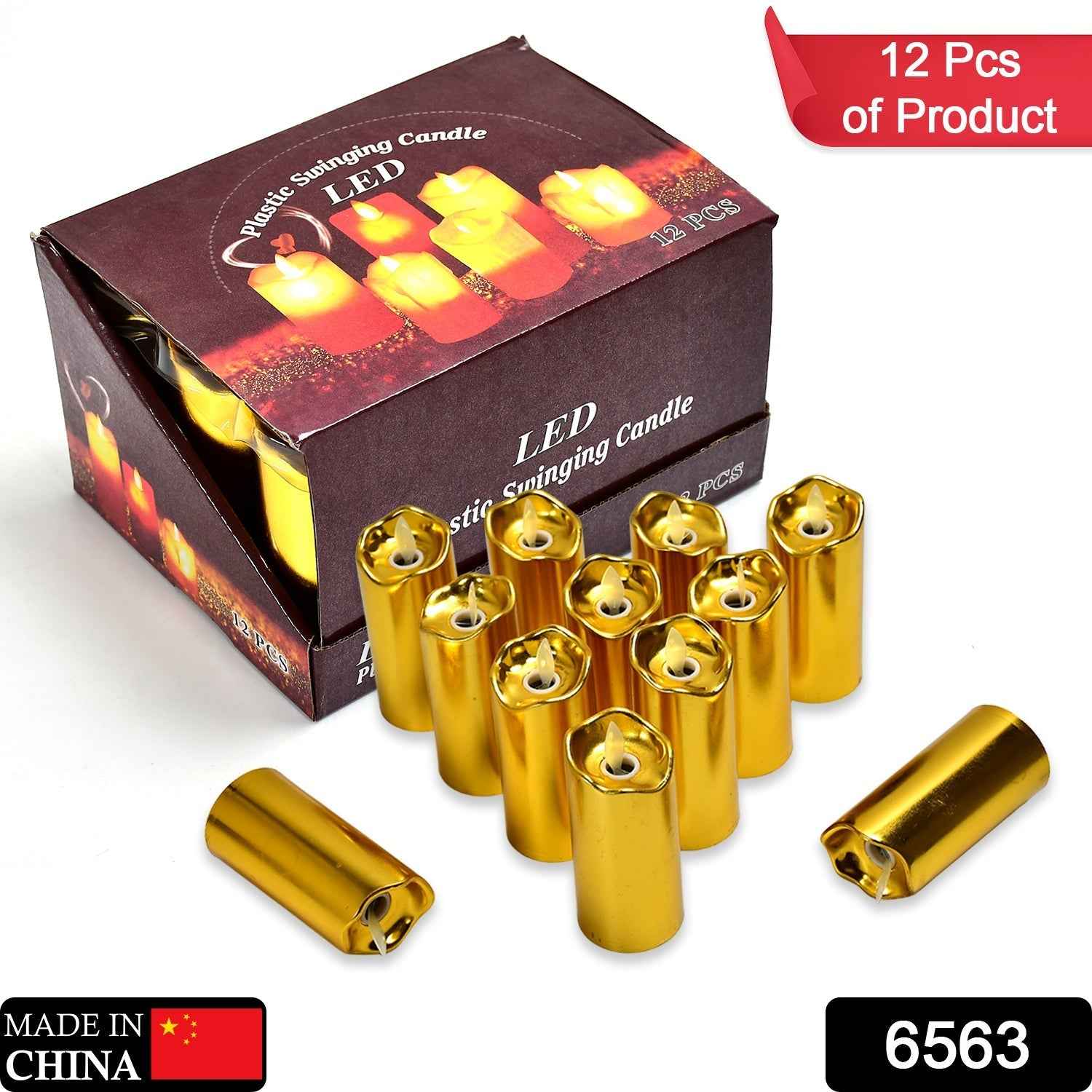 Flickering LED Candles (12 pcs) – Realistic Flame Decor | JubileeJoy