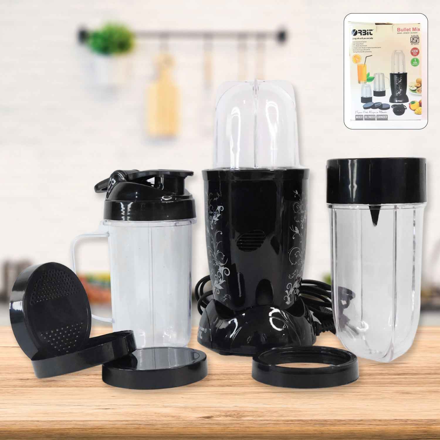 400W Bullet Mixer Grinder – Compact Powerful Kitchen Blender