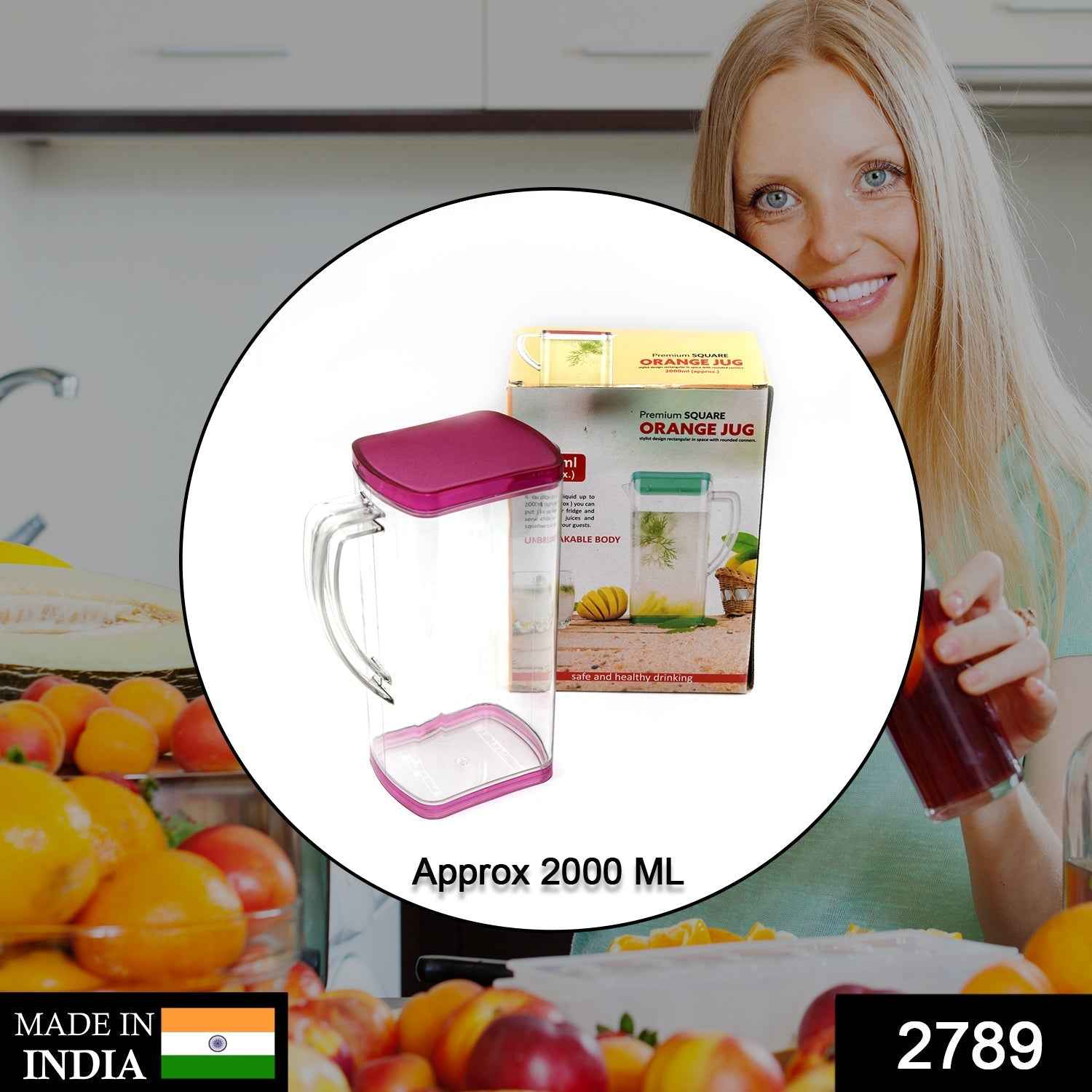 2000ml Plastic Water Jug – Fridge Safe & Durable | Hydrozilla