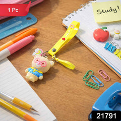 Teddy Bear Keychain – Cute Cartoon Bag Charm with Love Strap