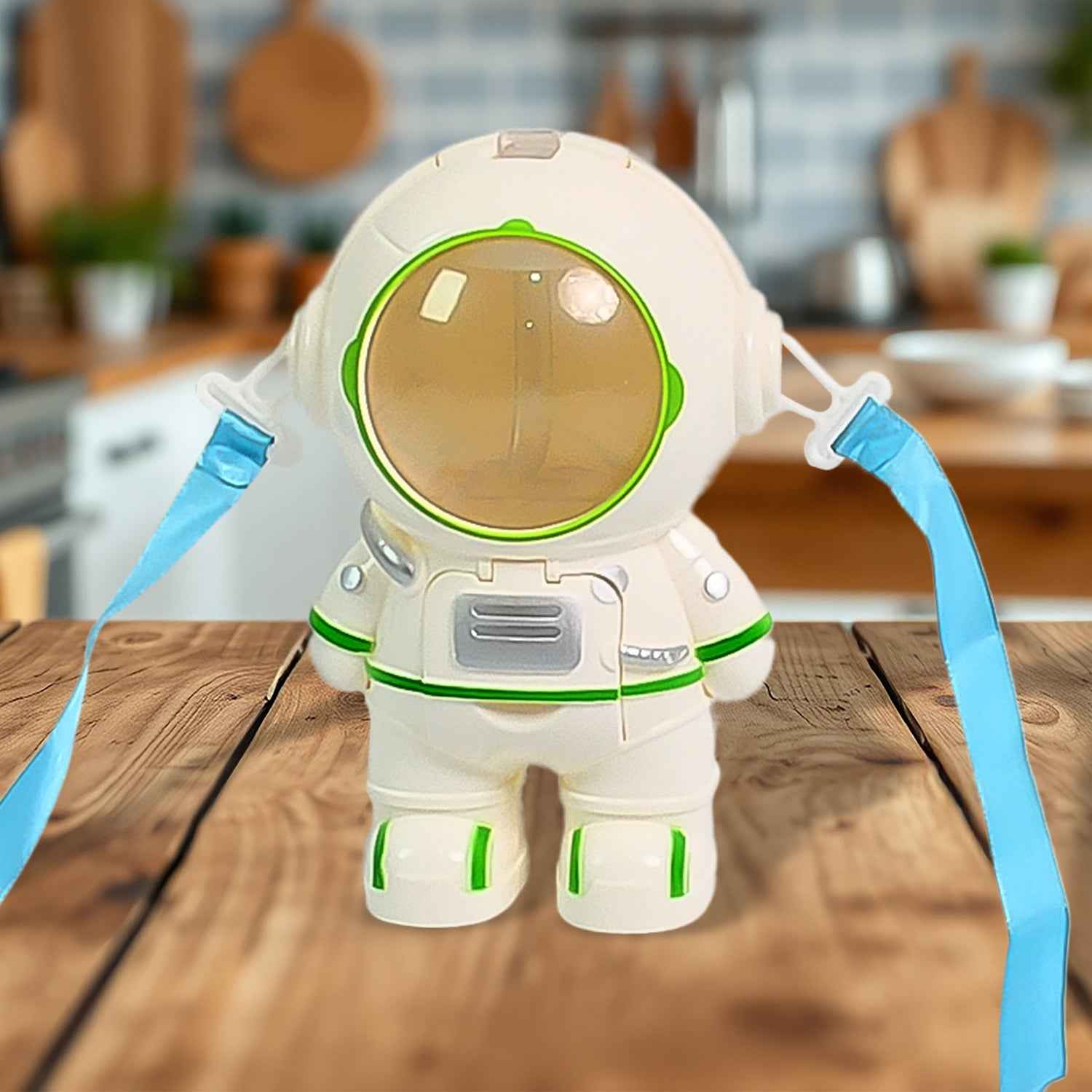 Kids Astronaut Water Bottle – Fun Sipper with Straw & Strap | MixologyPro