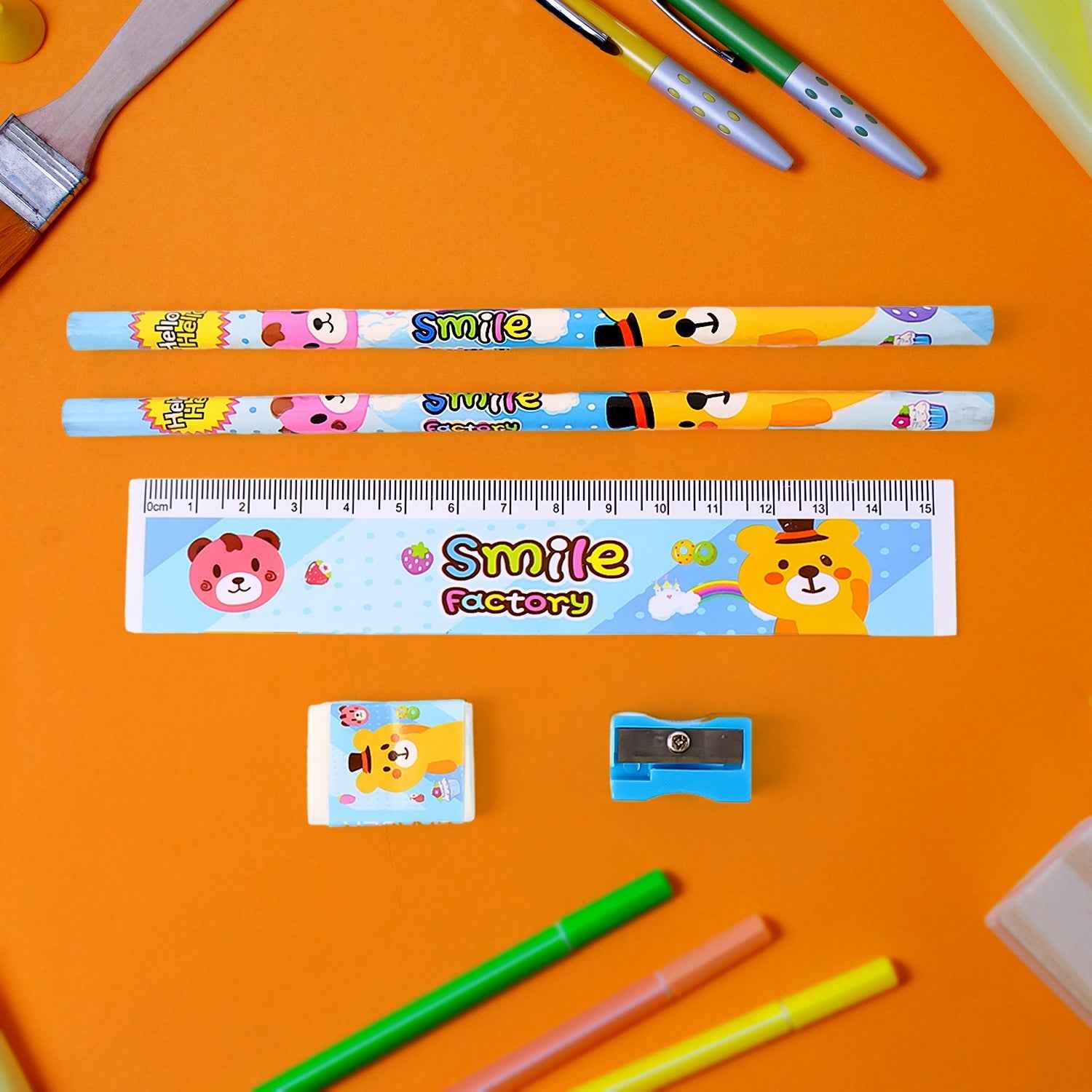 Kids Stationery Set – Wooden 5-Piece School Kit | Writezo
