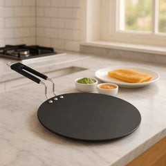 Non-Stick Flat Roti Tawa – Durable 9-Inch Iron Cookware