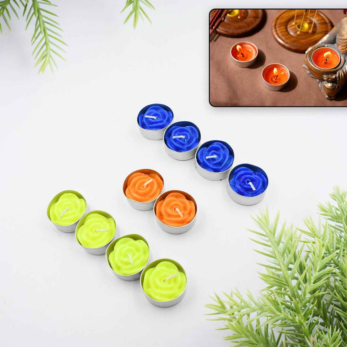 Rose Tealight Candles – Scented Floating Pack of 10 | Indo Glow