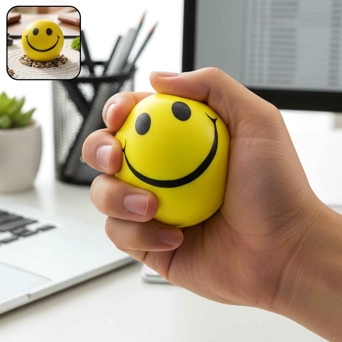 Soft Foam Smiley Toy Ball – Stress Relief for Kids & Adults