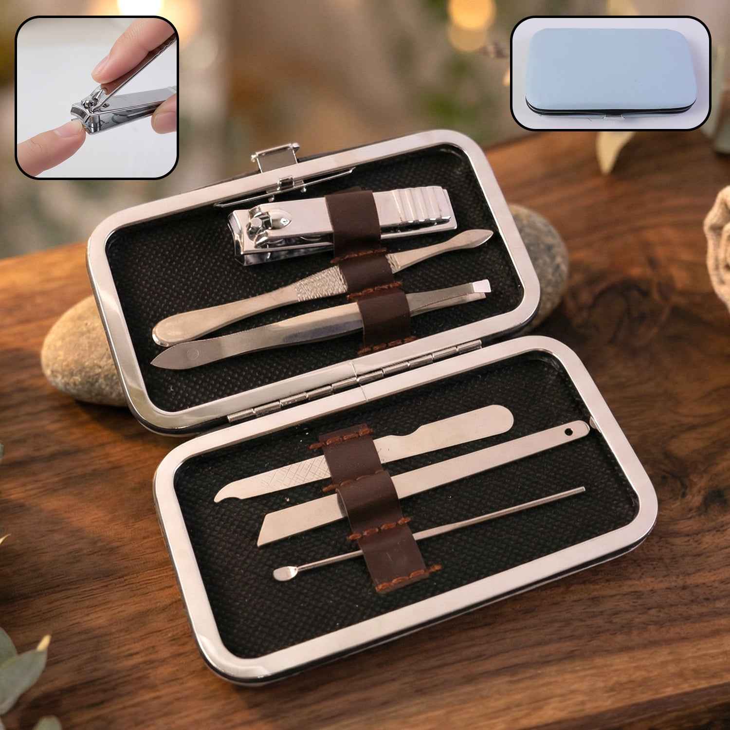 Premium Nail Care Grooming Kit – 6 in 1 Manicure Pedicure Set