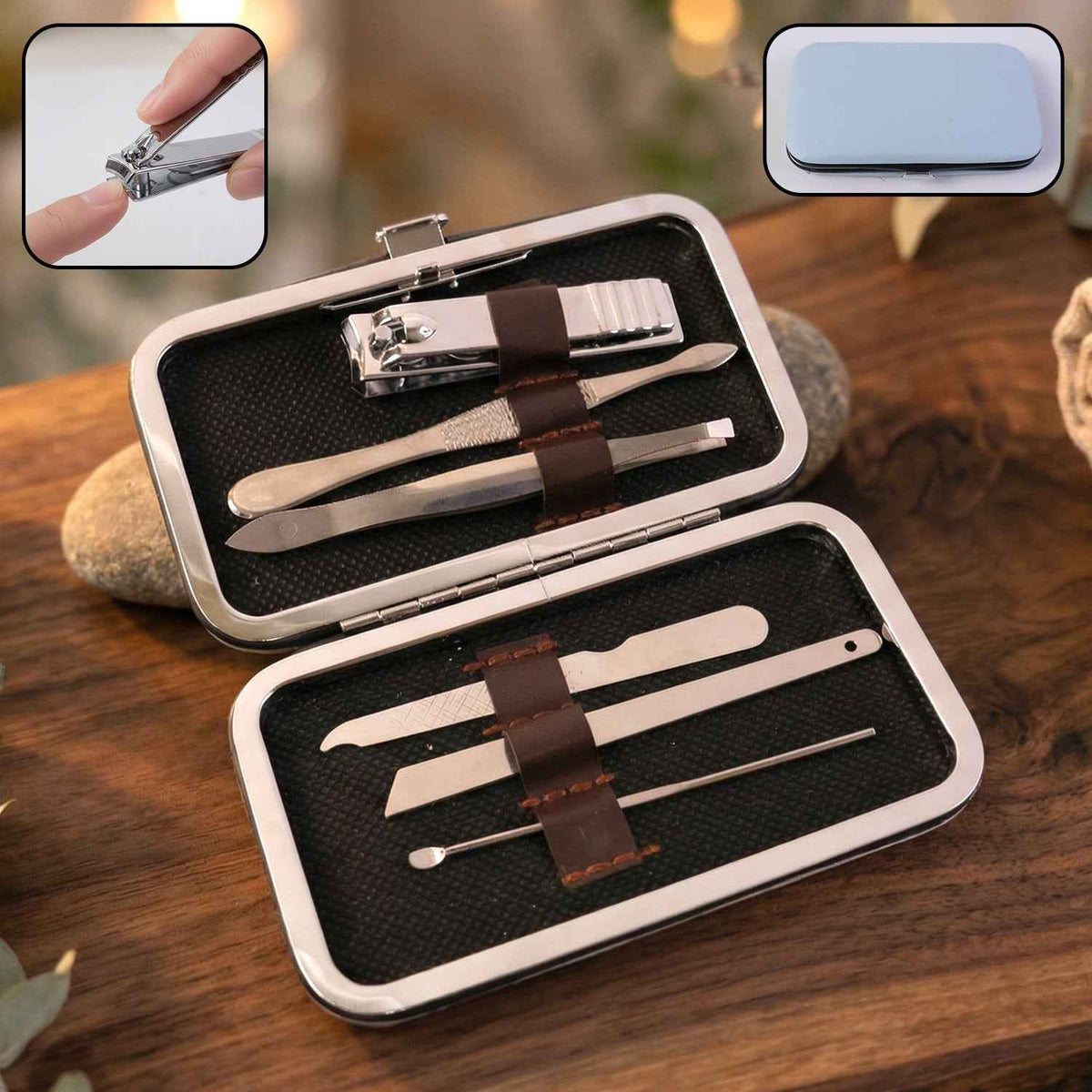 Premium Nail Care Grooming Kit – 6 in 1 Manicure Pedicure Set