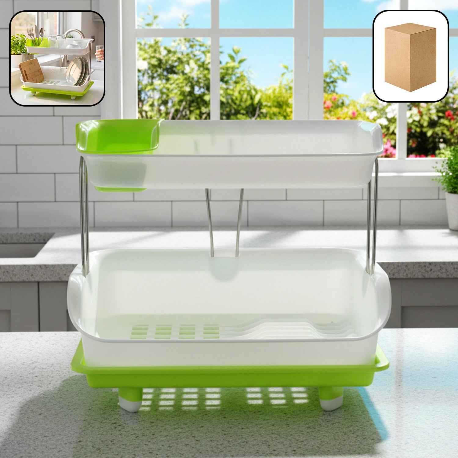 Kitchen Dish Drying Rack – Space-Saving Multi-Tier Design for Organized Countertops