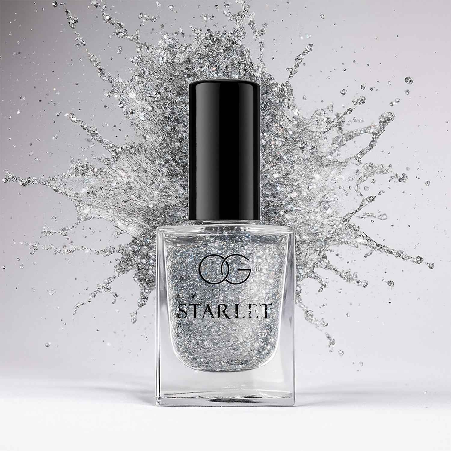 Silver Moonlight Glitter Nail Paint – Long-Lasting Sparkle Finish