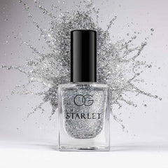 Silver Moonlight Glitter Nail Paint – Long-Lasting Sparkle Finish