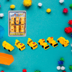 Kids Construction Vehicle Set – 6 Pcs Pull-Back Toys | Little Blocks