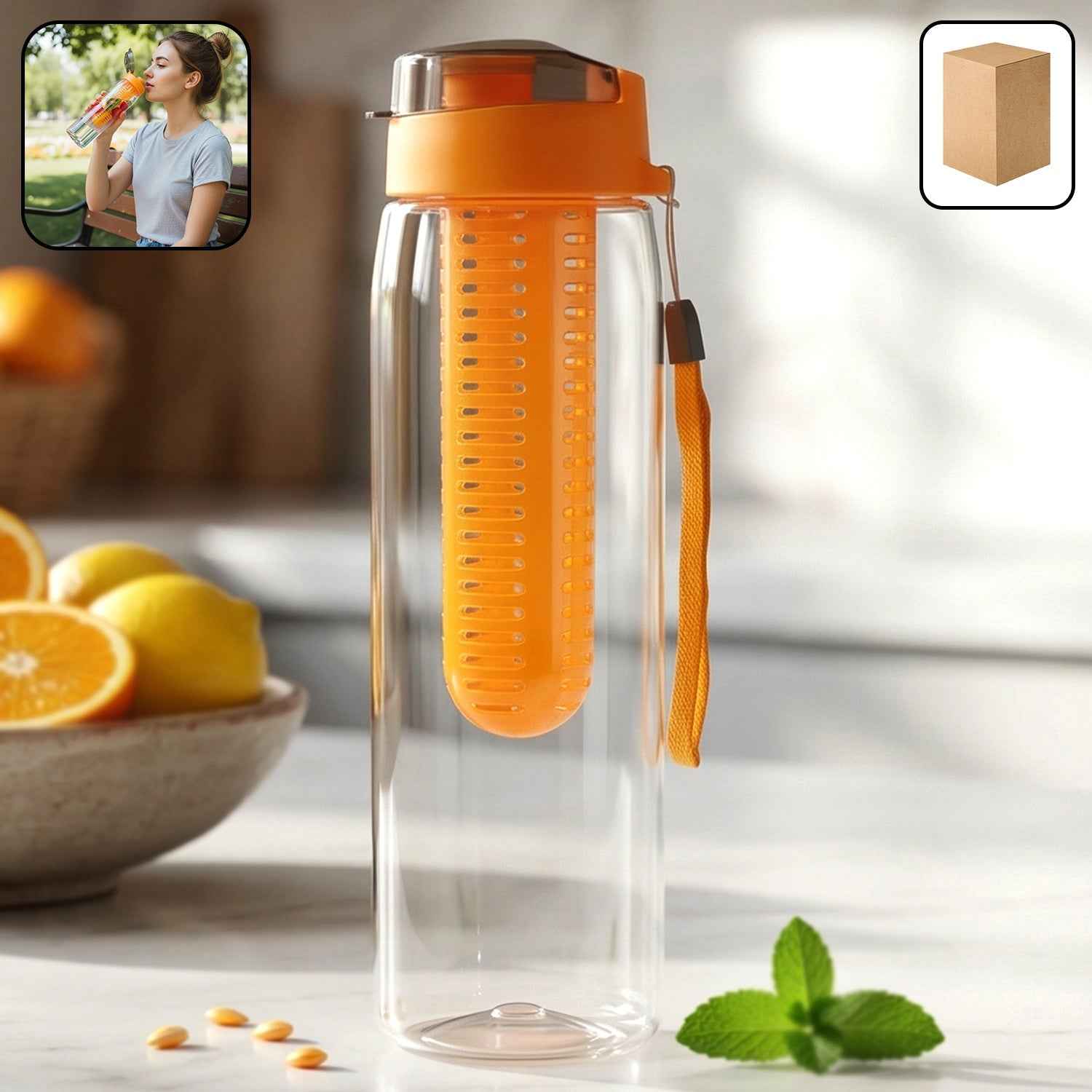 Fruit Infuser Water Bottle – Large Capacity & Leakproof Design
