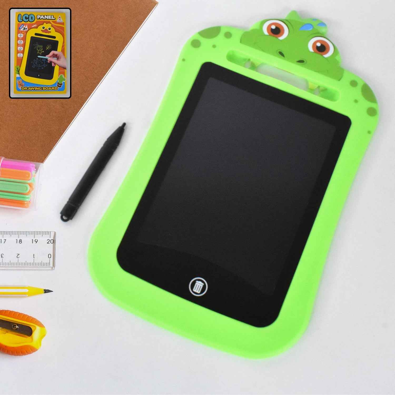 Close up of Kids LCD Writing Tablet eye-friendly digital display screen