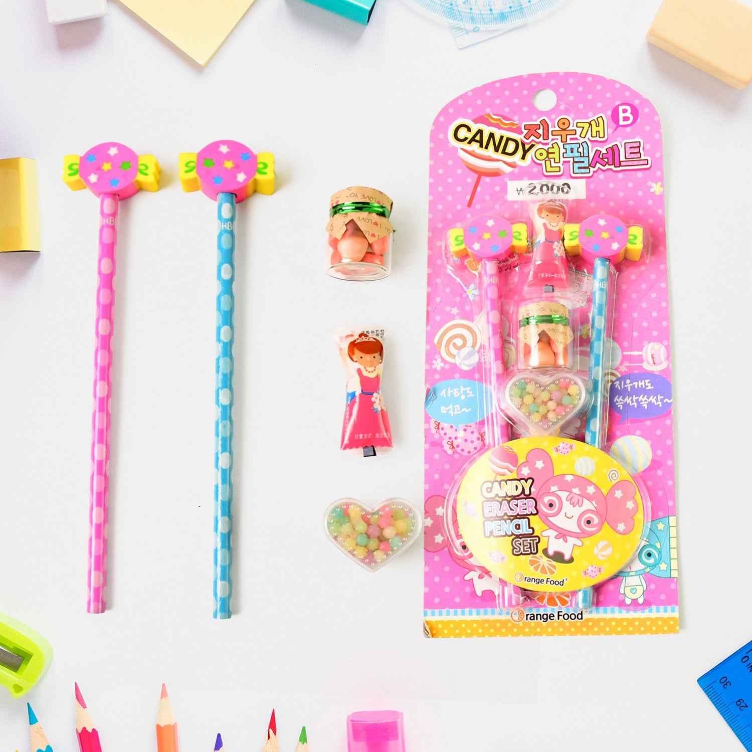 Candy-Themed Pencil Set – Fun Stationery Kit with Accessories