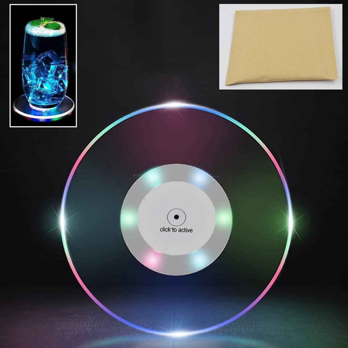 LED Coaster – Ultra-Thin, Waterproof & Non-Slip | Indo Glow