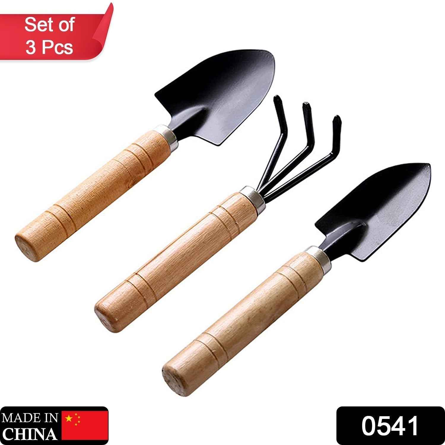 Garden Tool Set – 3-Piece Hand Cultivator, Trowel & Fork | XcelCraft