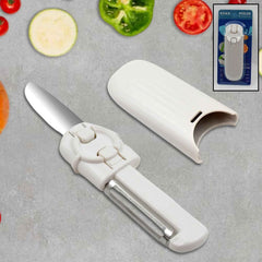 2-in-1 Knife Peeler – Stainless Steel & Portable | Quickslice