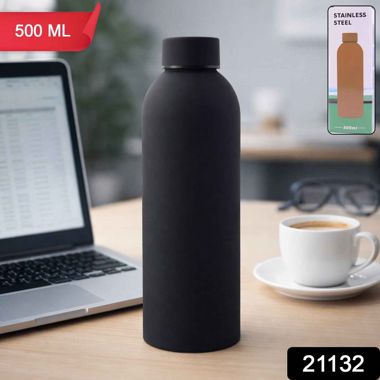 Insulated Stainless Steel Water Bottle – Keeps Drinks Hot & Cold