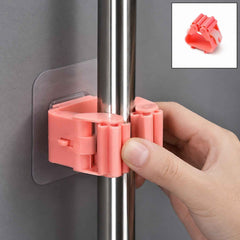 Wall-Mounted Plastic Broom Holder Clip for Efficient Storage