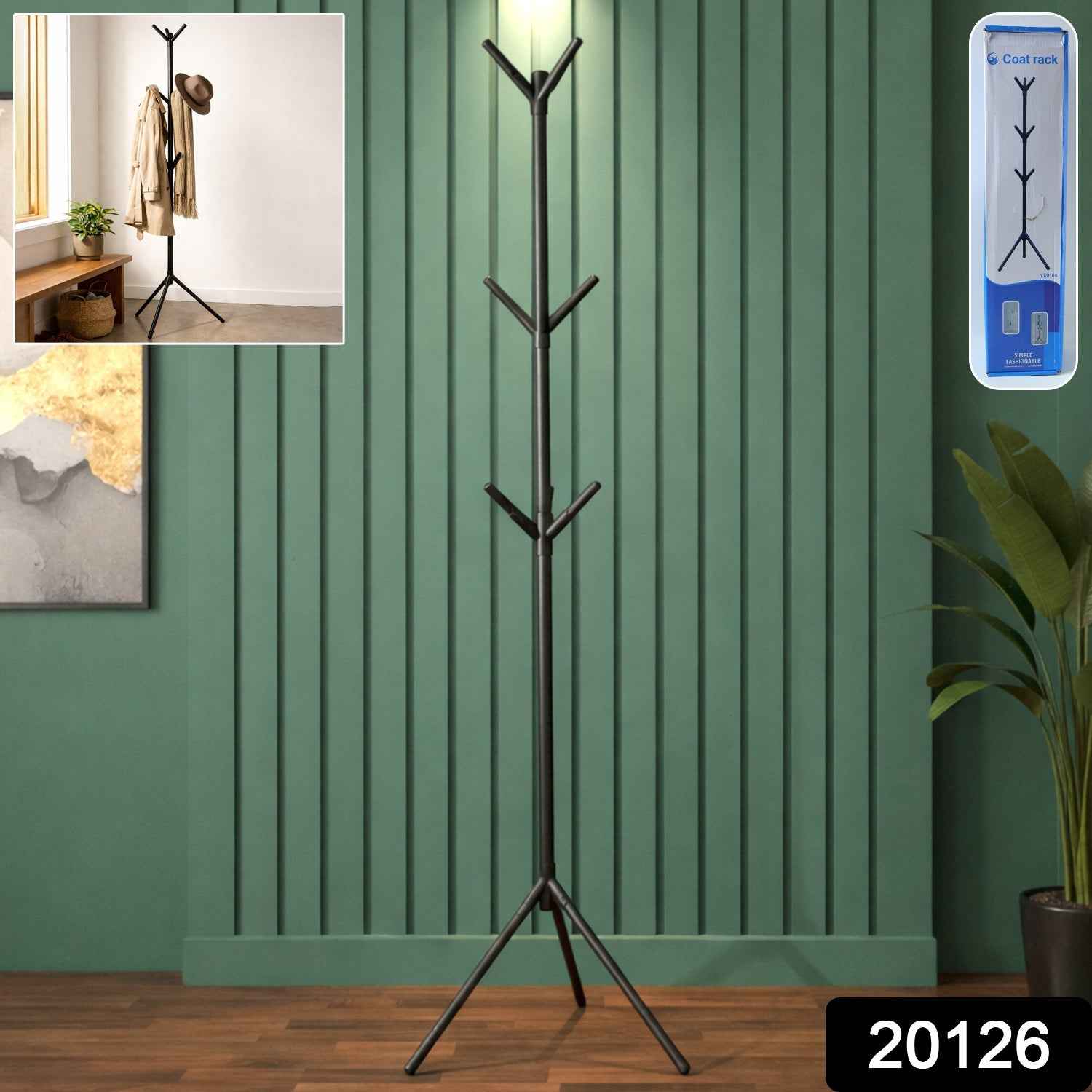 Metal Coat Rack Stand – Heavy-Duty Multi-Hook Organizer