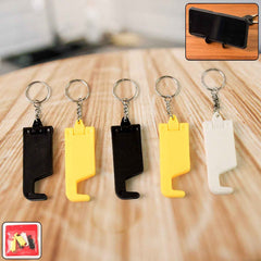 Pocket stand key mate plastic phone holder keychain