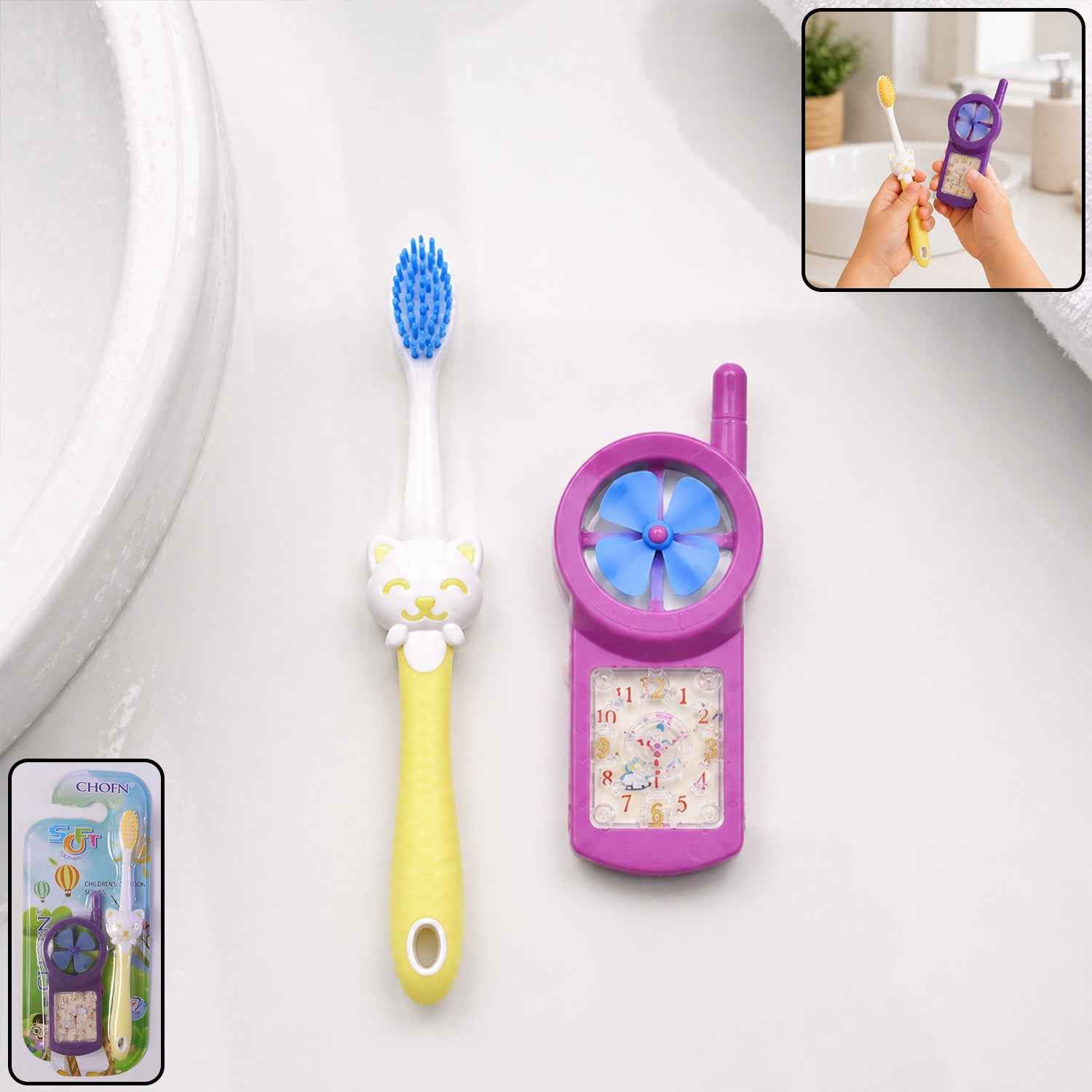 Kids Cartoon Toothbrush Set – Gentle & Fun Oral Care for Kids