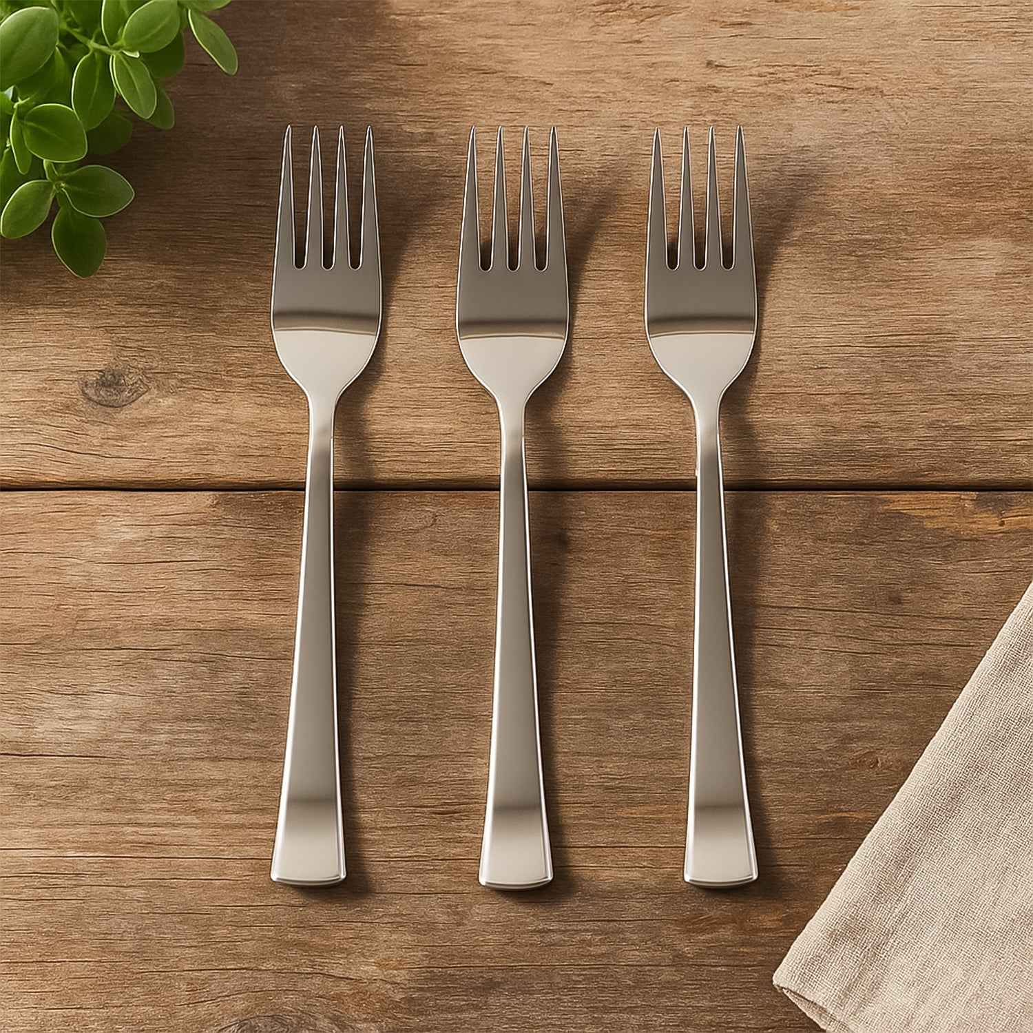 Stainless Steel Dinner Fork Set – 3 Pcs, Premium & Rust-Resistant