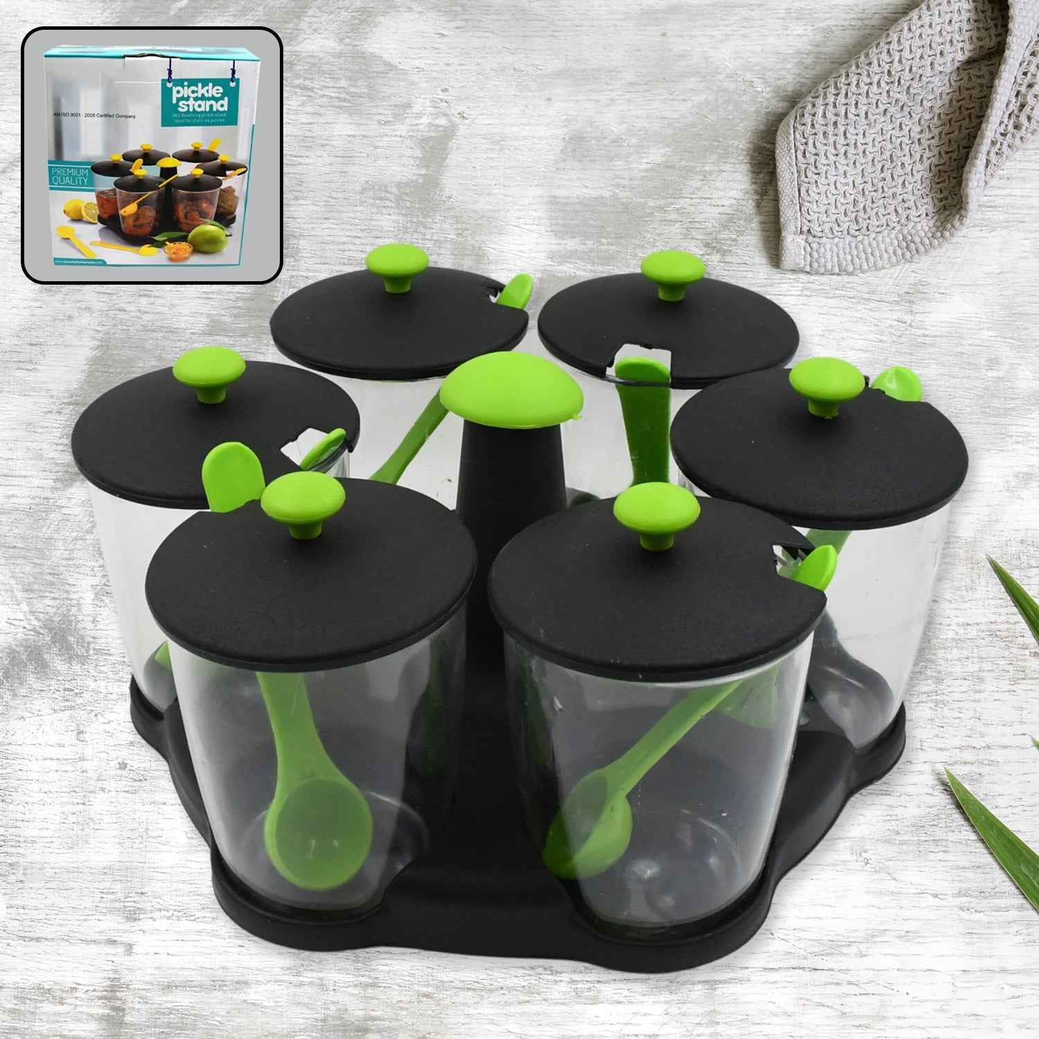 Revolving Spice Rack – 6-Piece Masala Container Set | Miracle