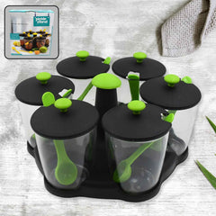 Revolving Spice Rack – 6-Piece Masala Container Set | Miracle