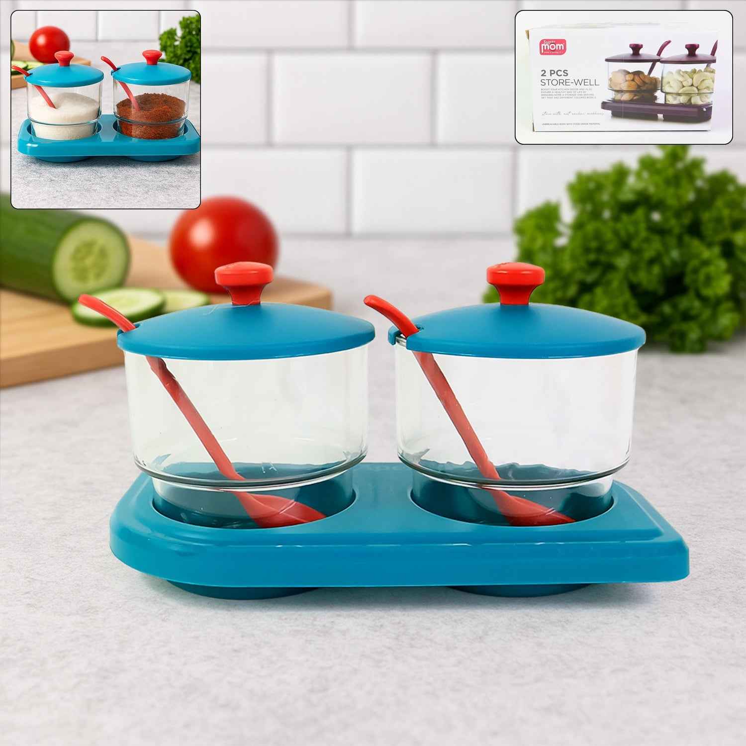 Multipurpose Spice Container Set – Durable & Compact Kitchen Storage