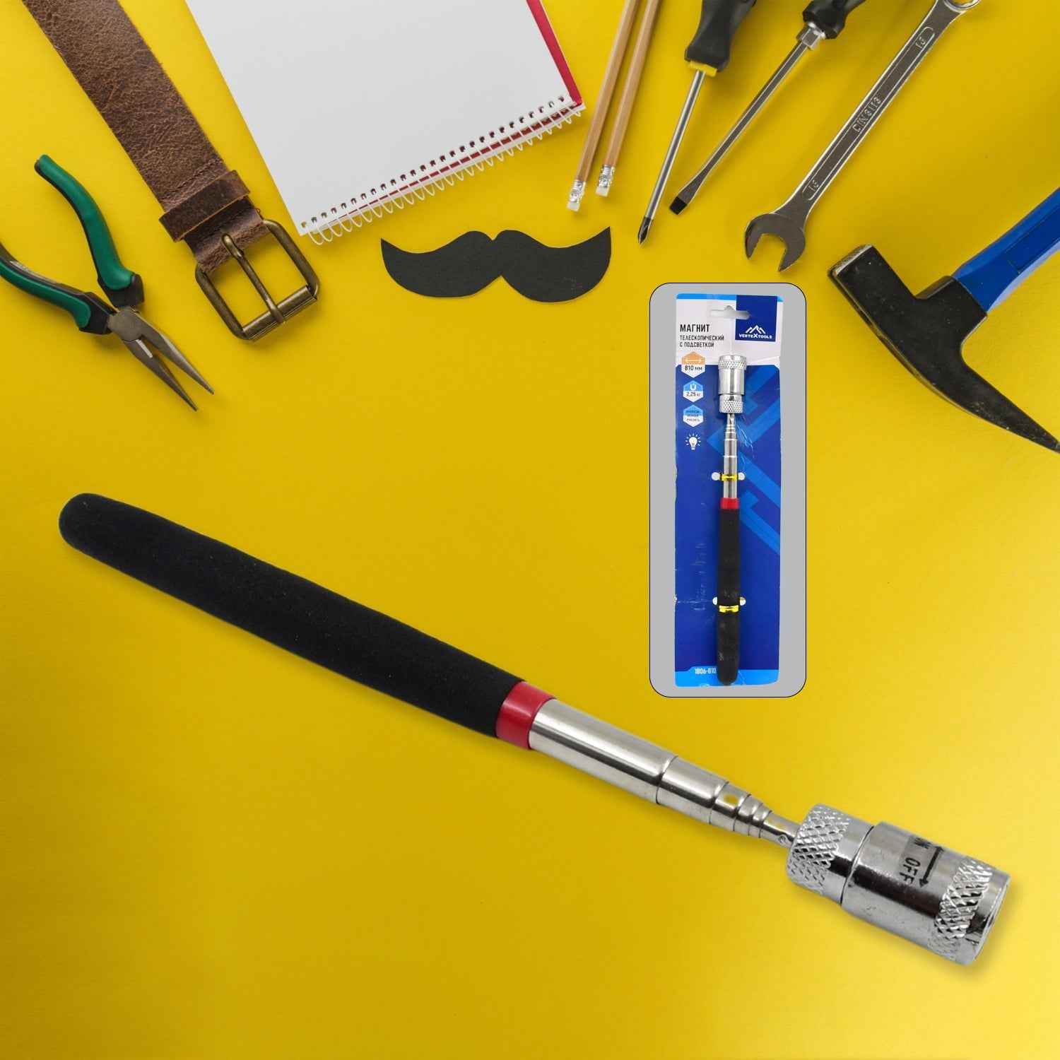 Magnetic Pick Up Tool – Telescopic LED & Flexible | RaceVault