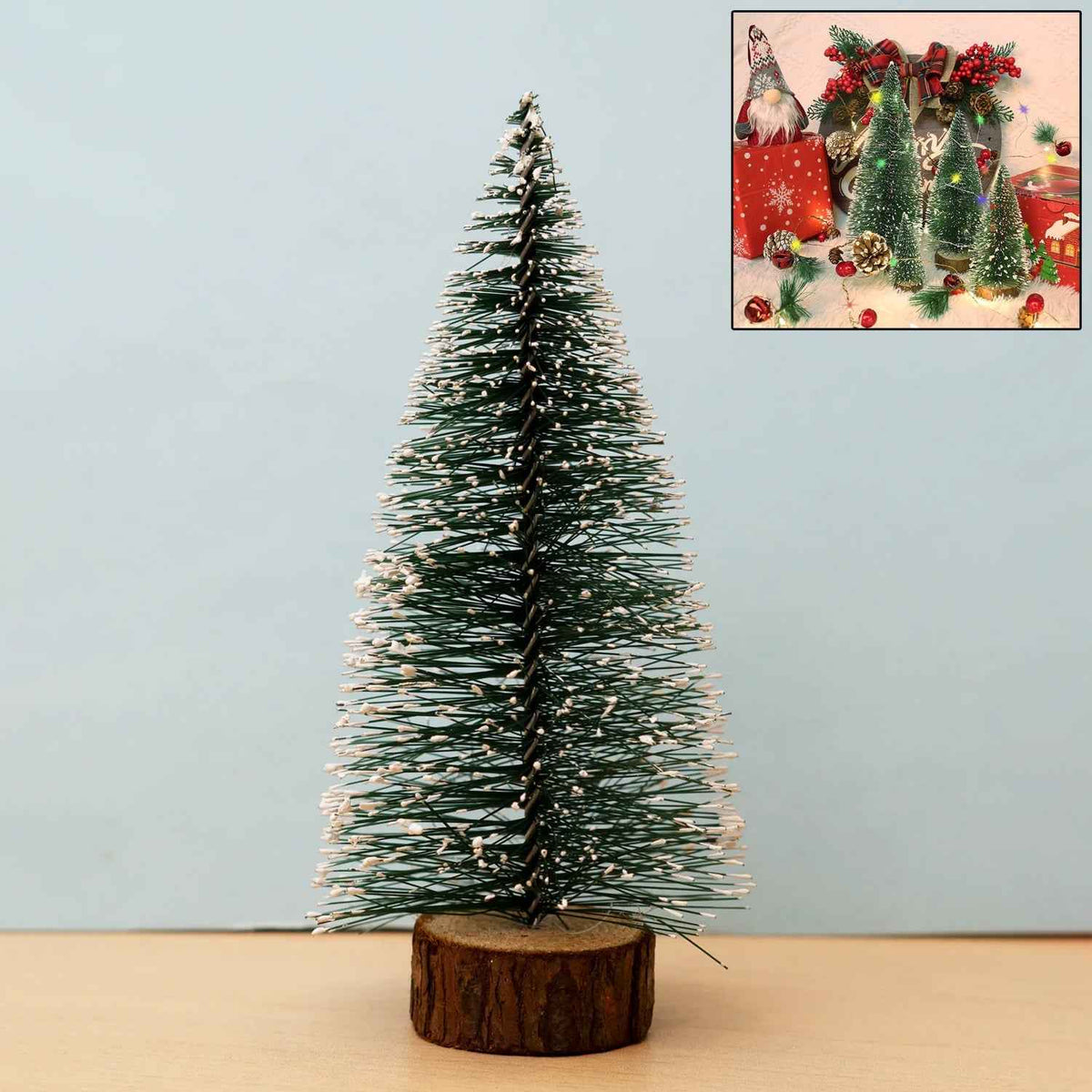 Mini Artificial Christmas Tree with Snow Effect – Compact Festive Decor