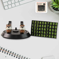Car Dashboard Mobile Phone Holder Stand with Parking Number Display