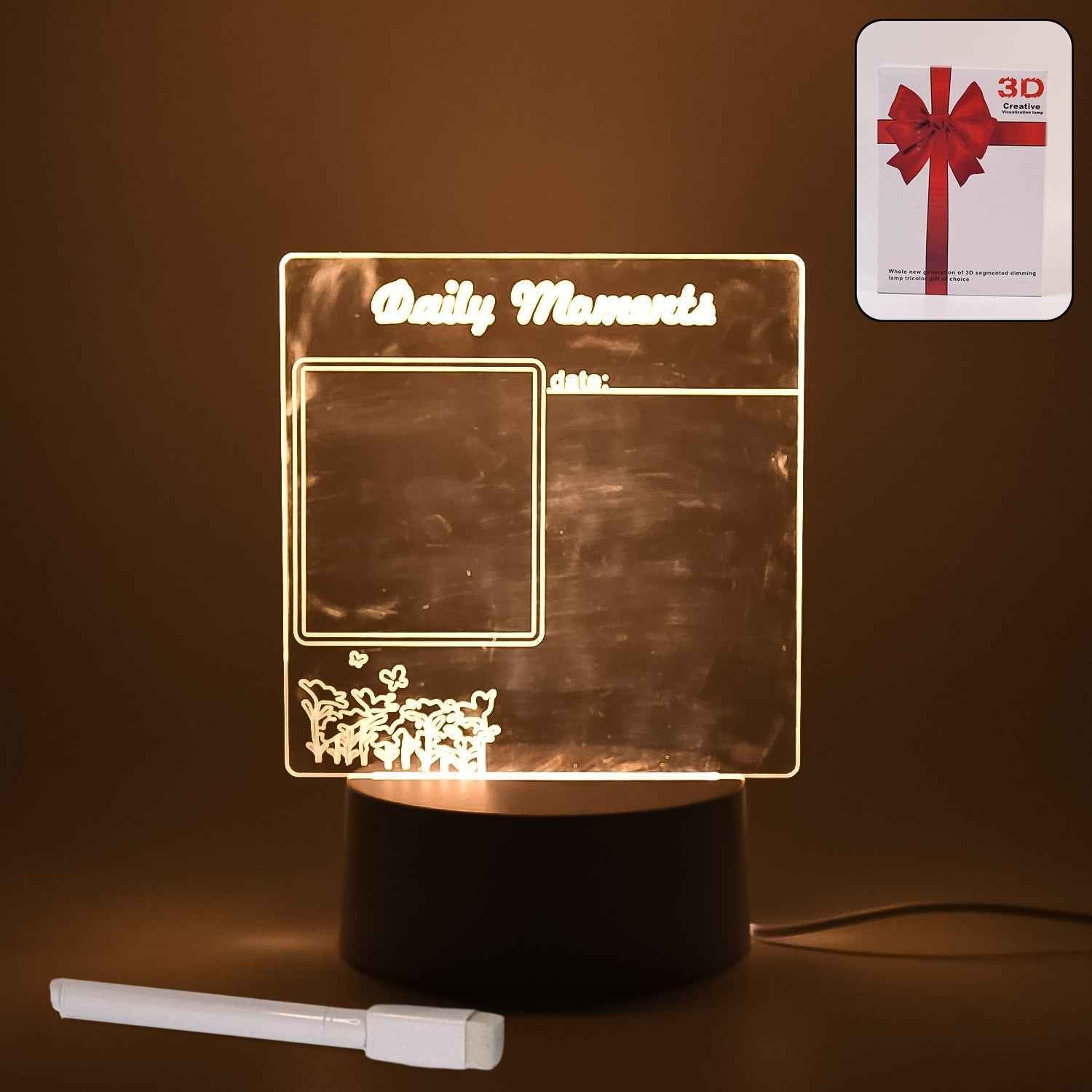 Acrylic Decorative Lamp – 3D Message Board & Night Light | Styleva