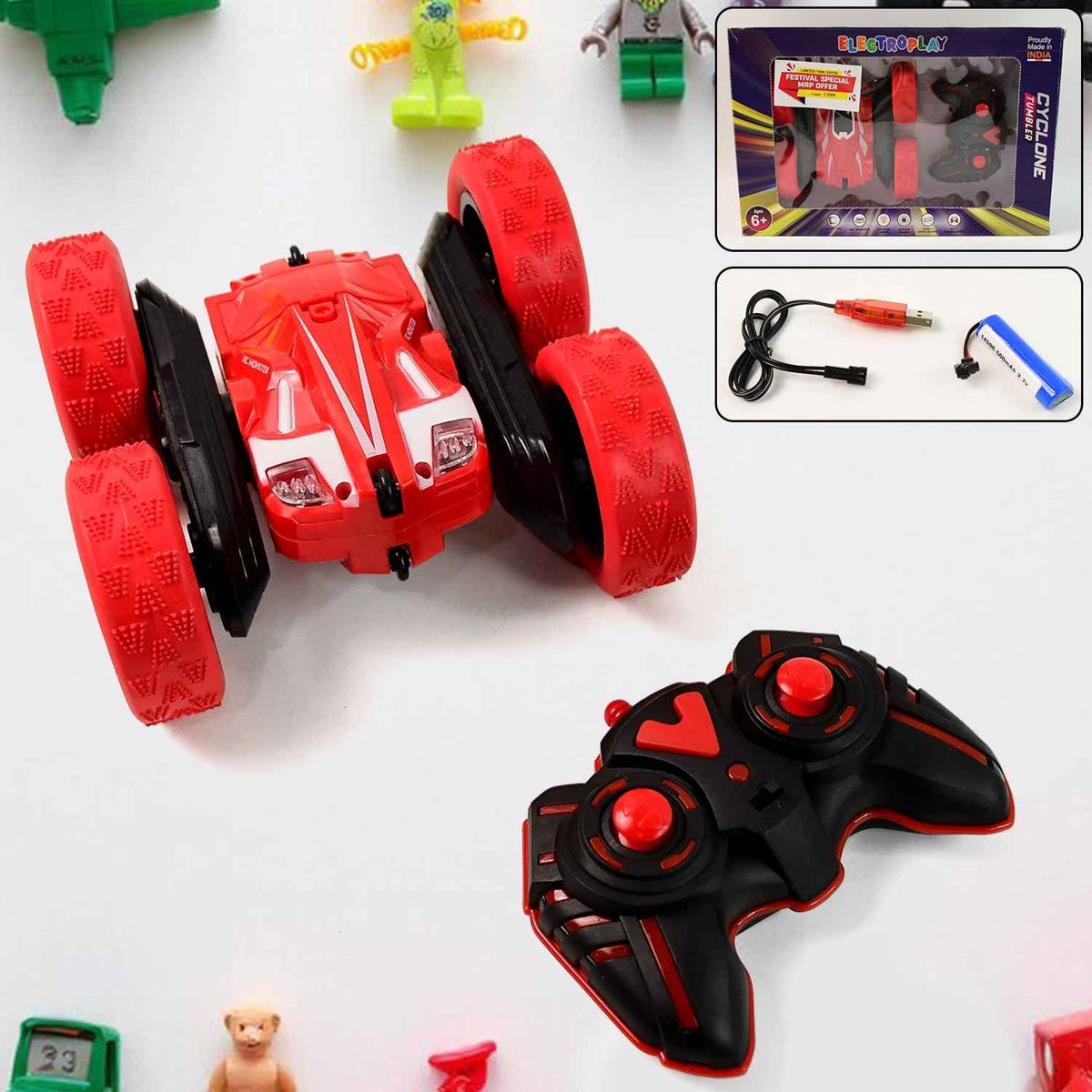 Remote Control Stunt Car – 360° Flips & All-Terrain Tires