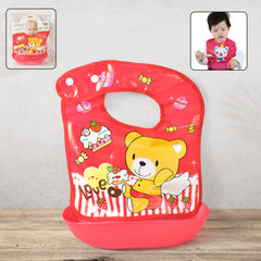 Waterproof baby bib with soft fabric and colorful prints for infants
