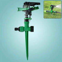 360-Degree Rotating Garden Impact Sprinkler – Adjustable Water Coverage