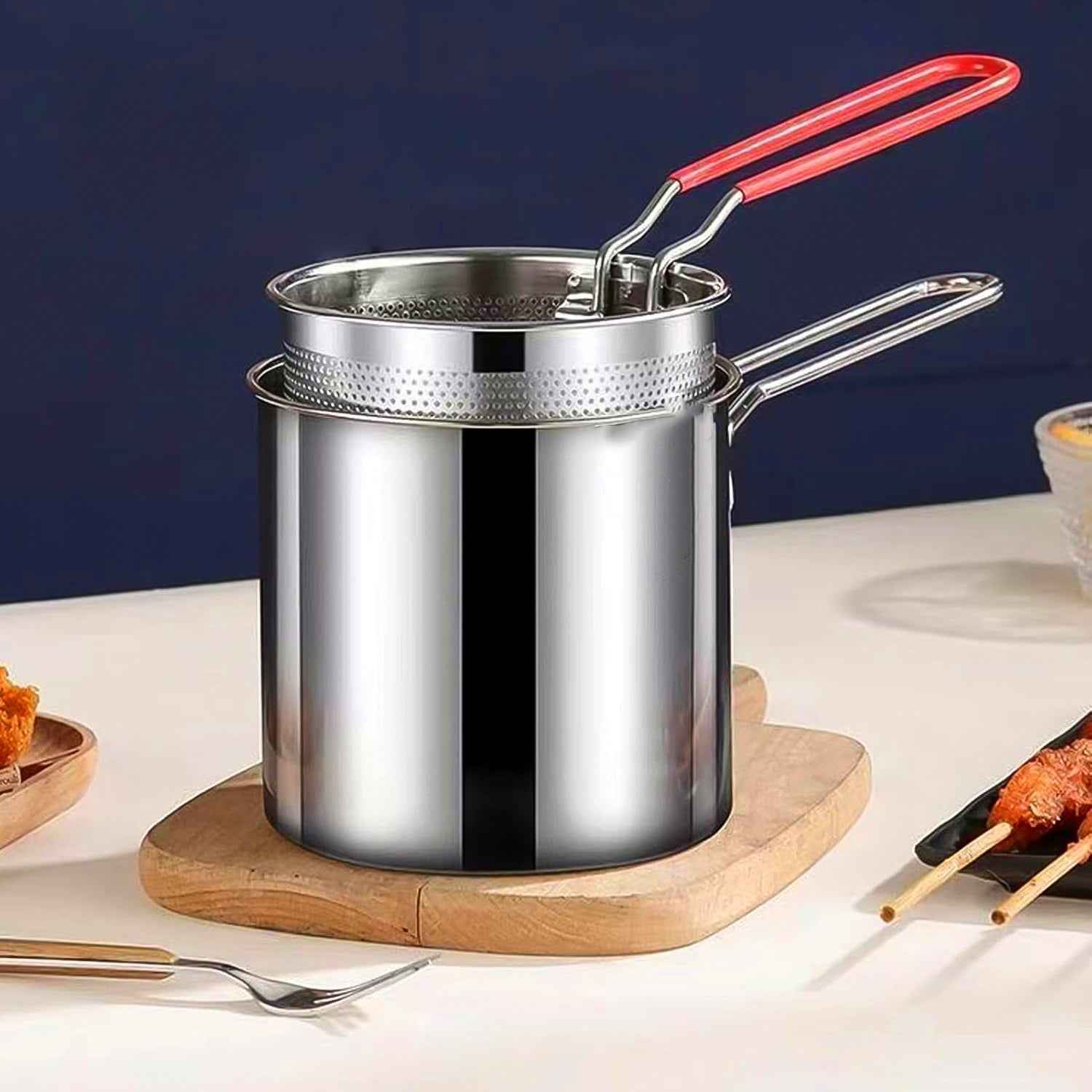Deep Frying Pot – Stainless Steel with Strainer Basket | FirePot