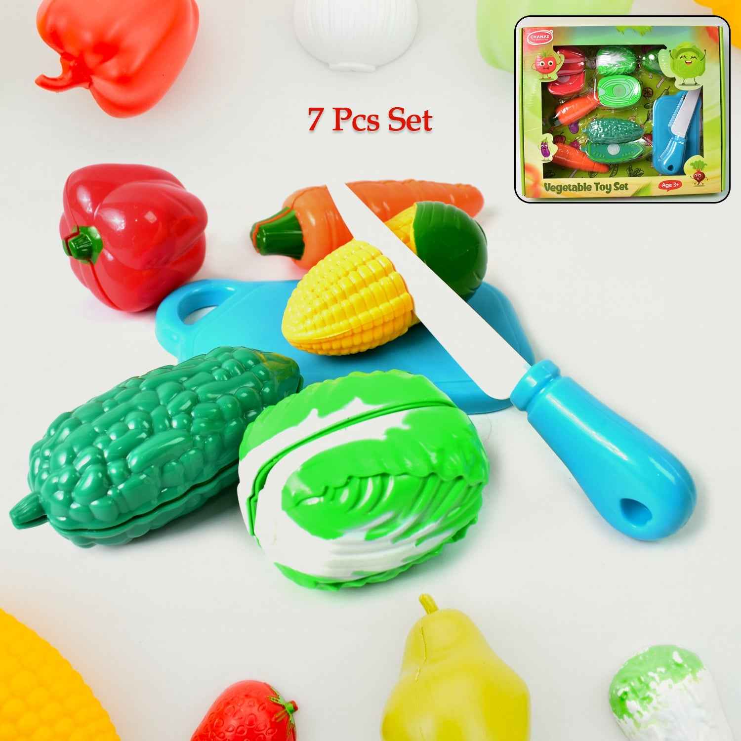 Slice & Play Toy Set – Realistic Fruits & Veggies | Aditi