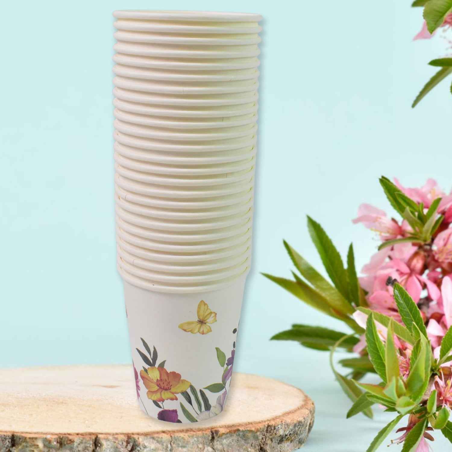 Disposable Paper Cups – Mixed Design 24 Pcs | Papezo