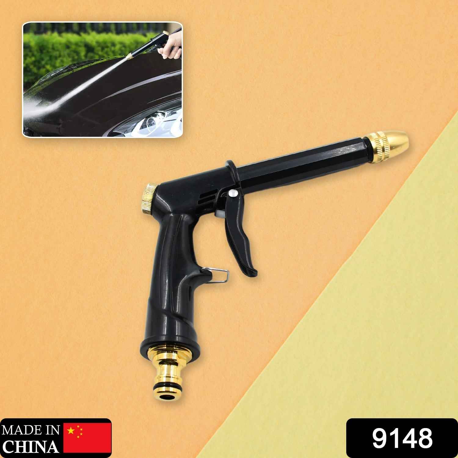 Water Spray Gun – Brass Multi-Mode Nozzle | Velvet Wheels
