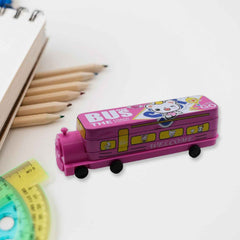 Metal Bus Pencil Case – Double Decker with Sharpener | Deskrova
