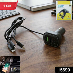 RGB Breathing Light Car USB Charger – Multi Port Fast Charging
