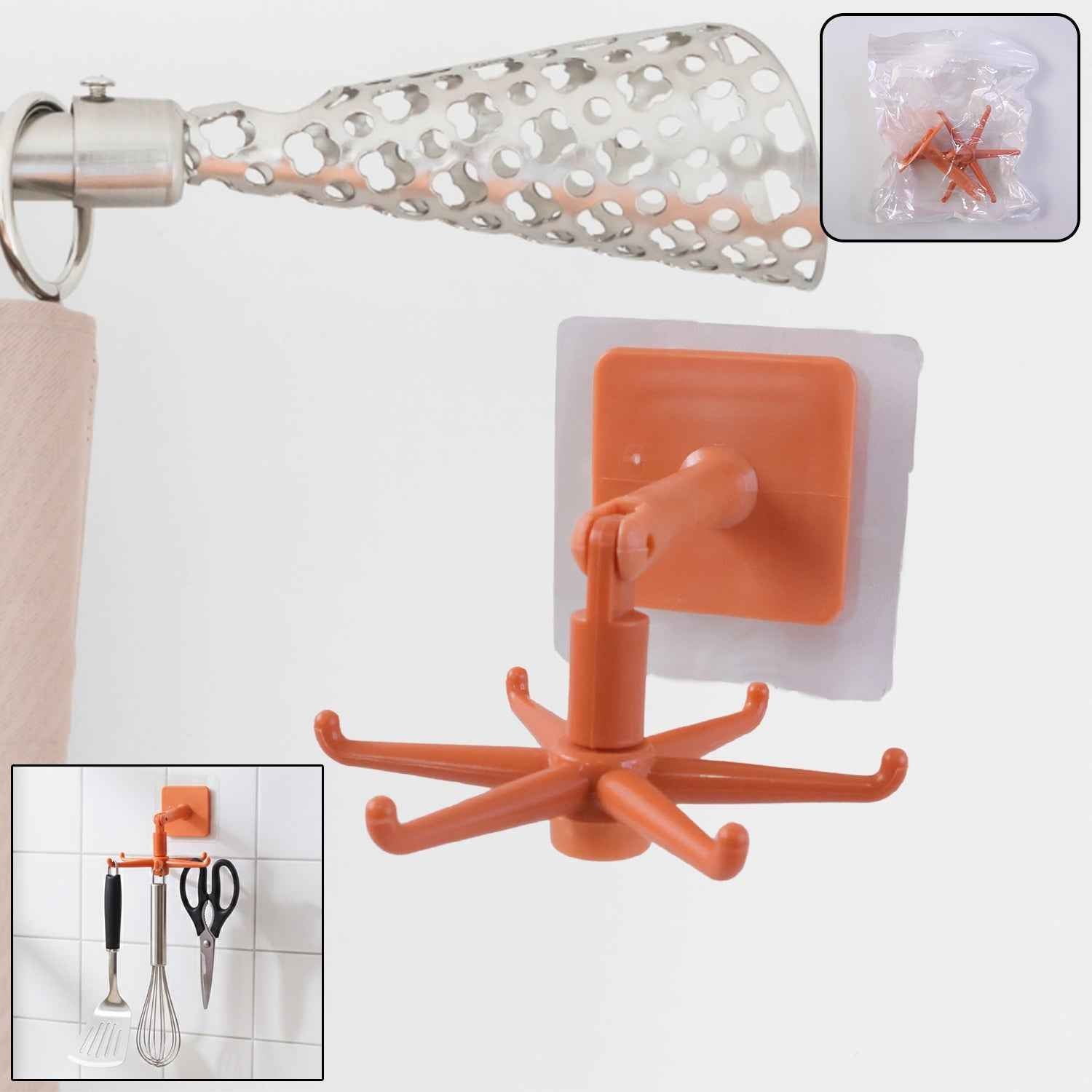 Rotating Kitchen Utensils Hook Stand – Space-Saving Wall Organizer